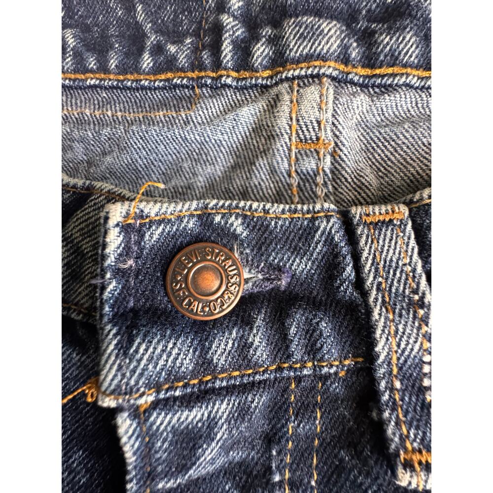 Vintage 80s Levis White Tab Acid Wash Pleated High Waist Jeans Made in USA W30 - Picture 11 of 14